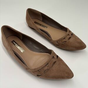 Audrey Brooke Marte Suede Flats Pointed Toe 8.5